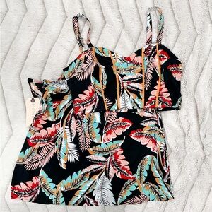 NWT Band of Gypsies Black Tropical 2 Piece Set